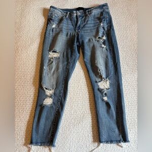 Buckle Black Ankle Skinny Jeans